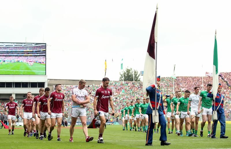 The modern trend towards big forward lines reached an apex in the 2018 All-Ireland final between two physically powerful teams, Galway and Limerick. Photograph: Tommy Dickson/Inpho 