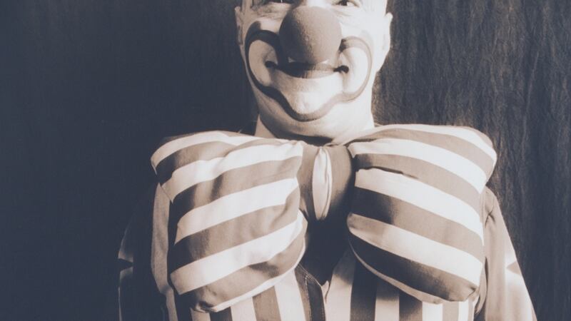 Clown in stripes. Photograph Getty Images