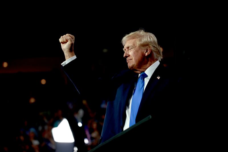 Former US president Donald Trump at the Republican National Convention in Milwaukee, Wisconsin. Photograph: Hannah Beier/Bloomberg