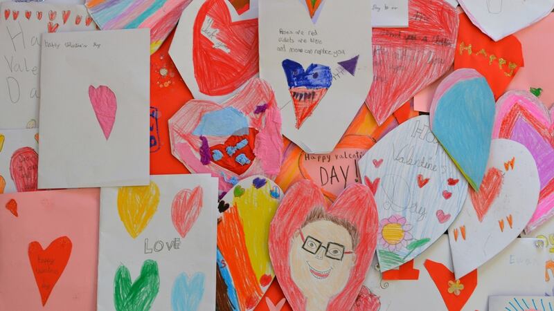 Making cards for themselves for Valentine’s Day provided an opportunity to positively impact  the  beliefs children hold about themselves