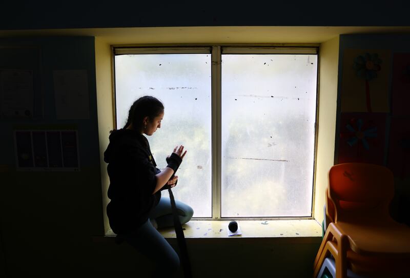  Nada Al-Khawaja prepares for her fight in Dublin. Photo: Bryan O’Brien / The Irish Times