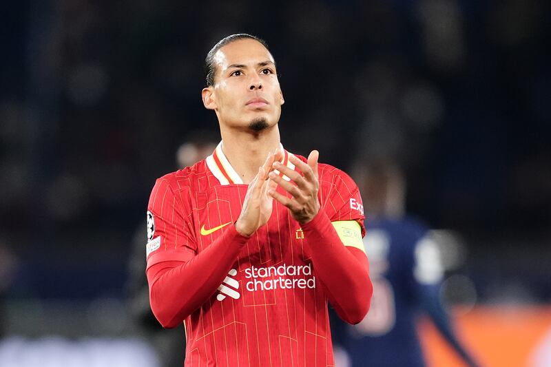 Liverpool's Virgil van Dijk. Photograph: Adam Davy/PA Wire