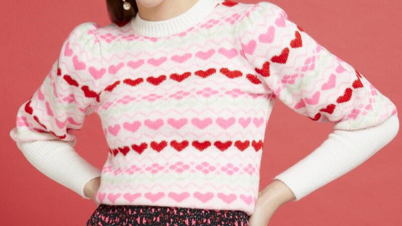 Red and pink heart print jumper, €25, Dunnes Stores