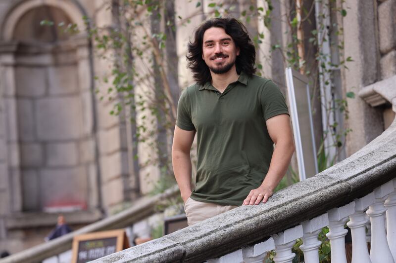 Barialai Khoshhal, an Afghan photographer, arrived in Ireland in August 2021 and is living in Dublin. Photograph: Dara Mac Dónaill