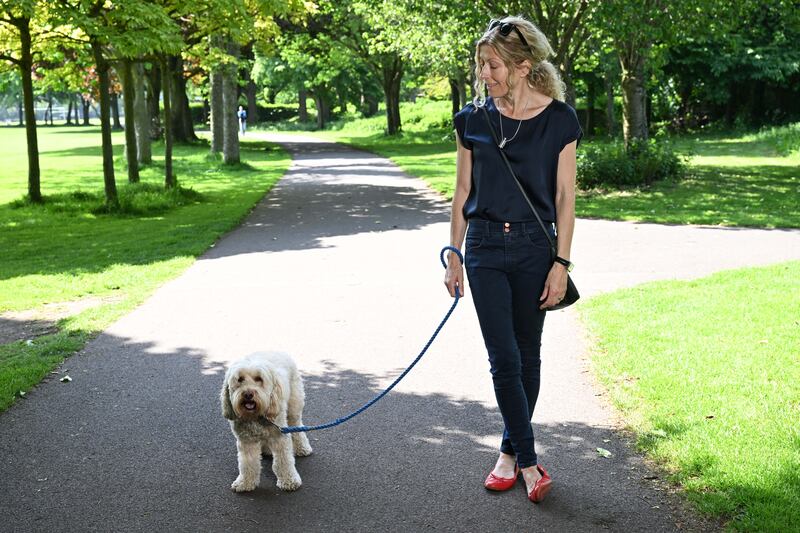 Claire and Tiger pictured in Herbert Park, Dublin this week. Photograph: Bryan Meade