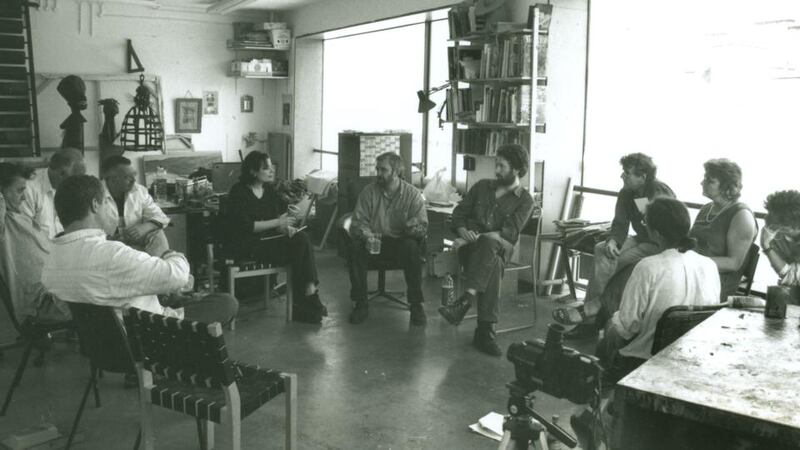 Early years: a discussion in Robert Armstrong’s studio in the mid 1990s