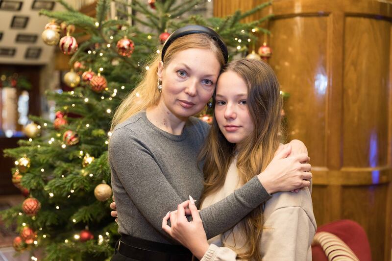 Olena and her daughter Varvara at the Hydro Hotel, Lisdoonvarna, Co Clare. Photograph: Eamon Ward