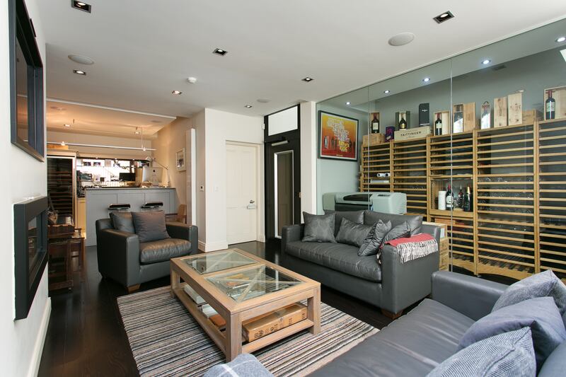 Entertainment room (plus wine cave) at basement level