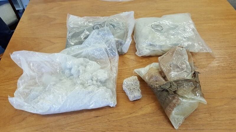 Some of the drugs seized at the house in Meath on Thursday. Photograph: An Garda Síochána