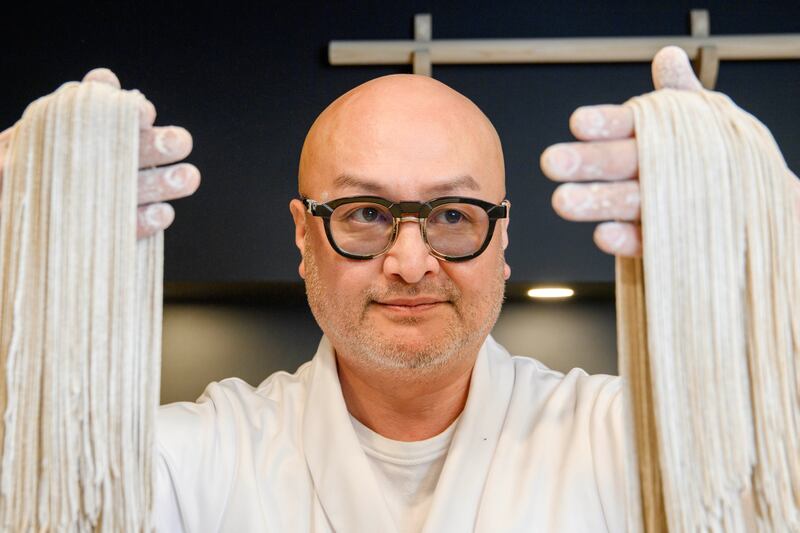 Takashi Miyazaki makes soba noodles daily at Ichigo Ichie in Cork. Photograph: Daragh Mc Sweeney/Provision
