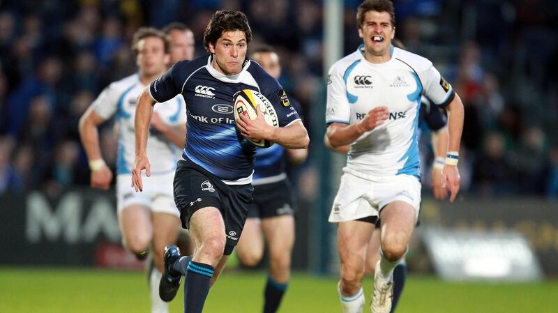 Ian McKinley in full flight during his final appearance for Leinster in 2011. Photograph: Dan Sheridan/Inpho