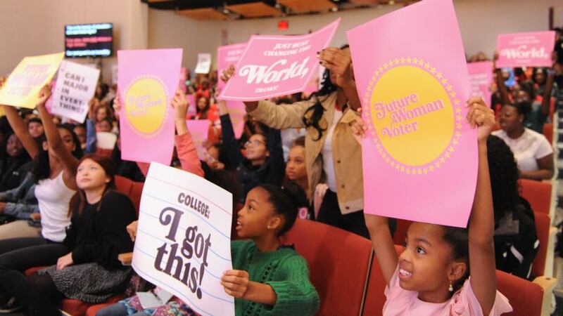 #GirlsTakeover: events around the world have included Glamour magazine’s Girl Project, in New York in 2017. Photograph: Craig Barritt/Getty