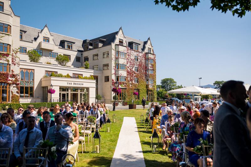 Outdoor wedding at The Brehon Hotel, Killarney