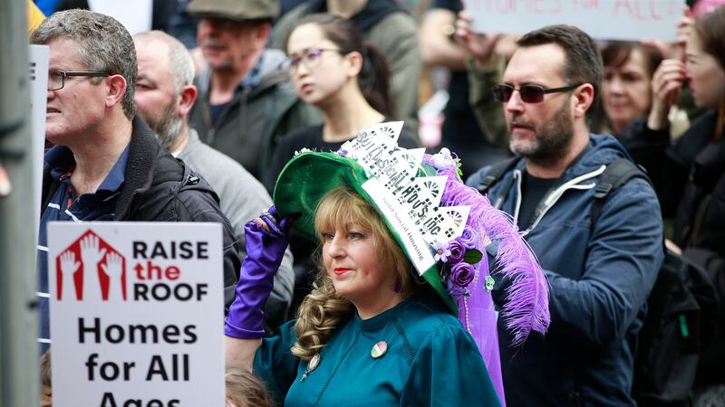 Those attending the rally heard calls for the Government   to declare a housing emergency. Photograph: Nick Bradshaw/The Irish Times