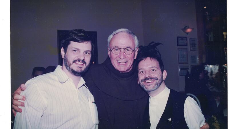Brendan Fay (right) with husband Tom and Fr Mychal Judge