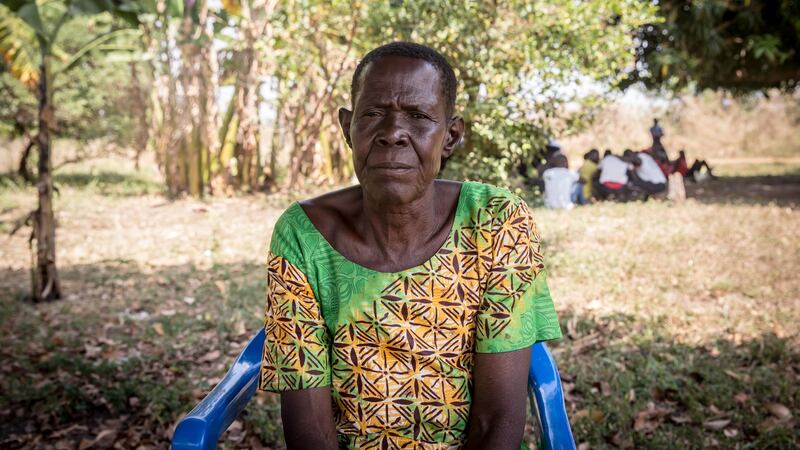 Cecelia Ladu, an aunt who said she acted as a mother to Dominic Ongwen after his own was killed, says she wants to visit him in Europe. Photograph: Sally Hayden.
