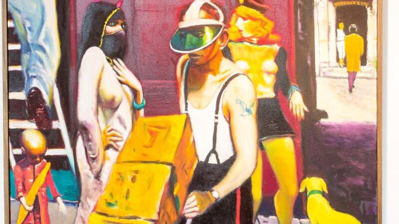 Detail from Rue St Denis Revisited by Patrick Morrison. Photograph: Ciaran Connelly