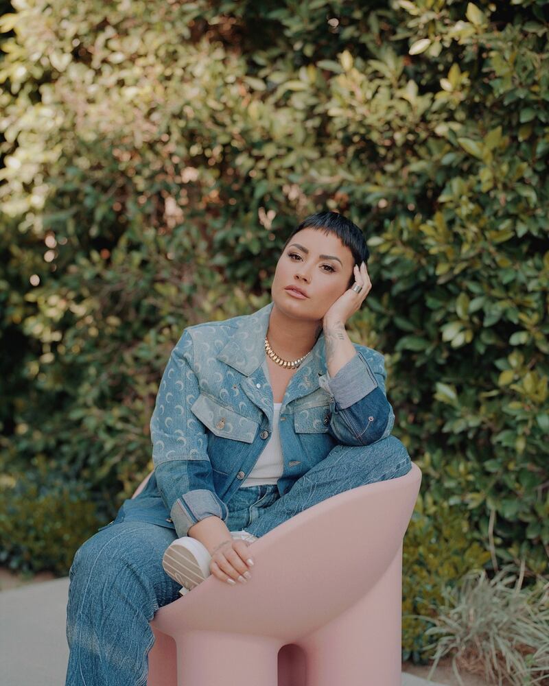 Lovato said cutting off most of her hair ‘felt like the first step in fully embracing myself’. Photograph: Ryan Pfluger/The New York Times