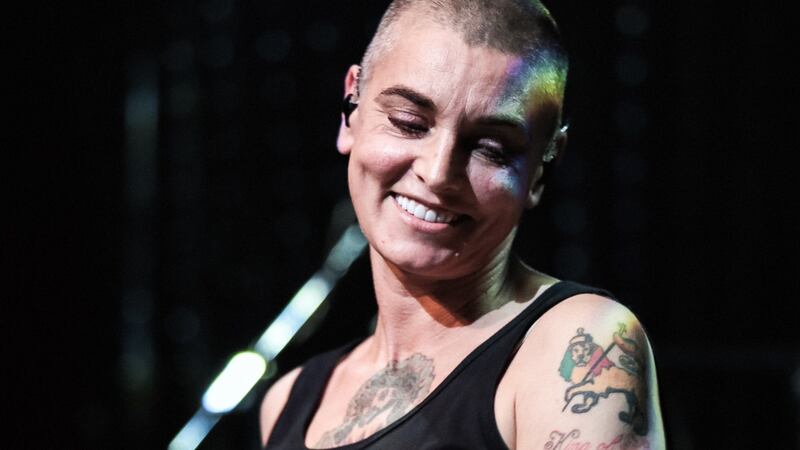 Sinead O’Connor  on stage at the Roundhouse, London, UK, in August  2014. File photograph: Christie Goodwin/Redferns via Getty Images