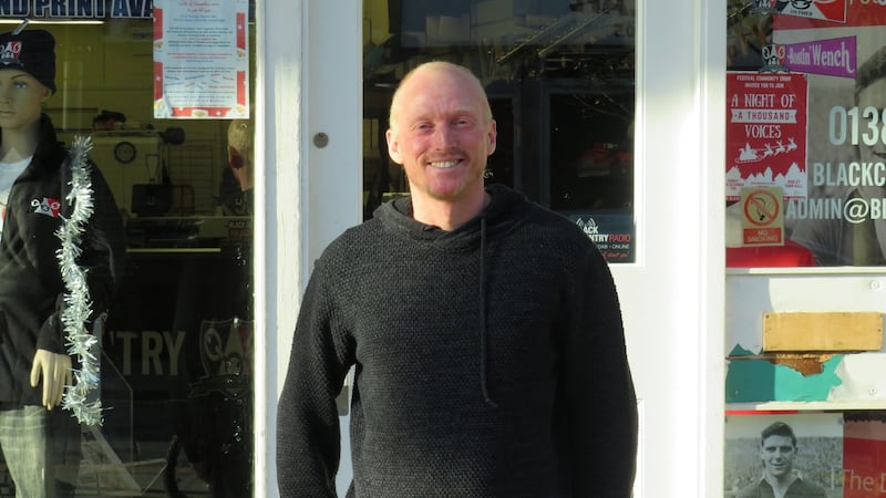 Stephen Pitts, owner of Black Country T-Shirts: “I decided to vote for what I believe in rather than going for the lesser of two evils.” Photograph: Jennifer O’Connell