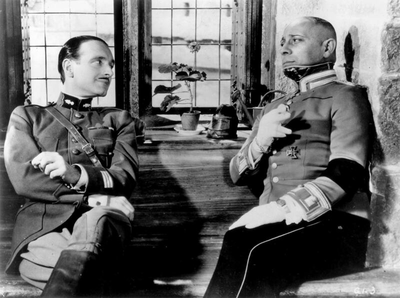 Erich von Stroheim and Pierre Fresnay in La Grande Illusion