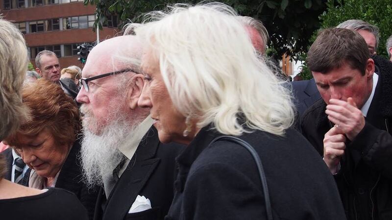Anne Madden and Garech Browne at Seamus Heaney’s funeral