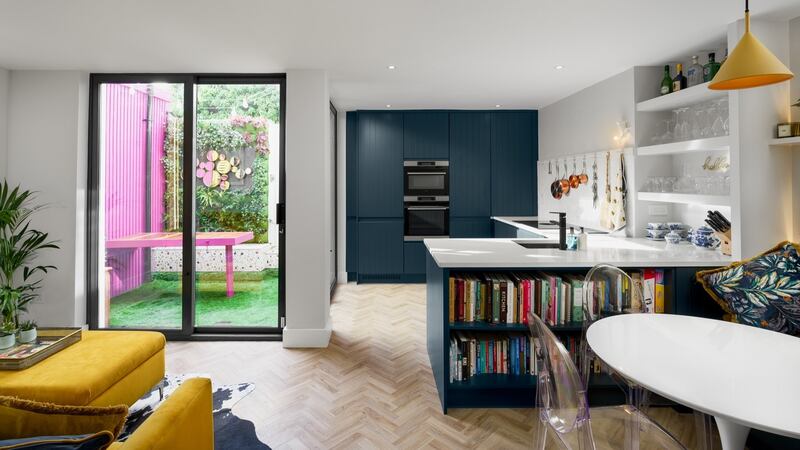 The kitchen/living/dining area