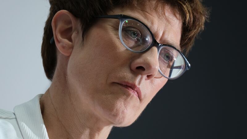 CDU leader  Annegret Kramp-Karrenbauer: said the YouTube intervention raised questions about “whether analogue rules apply to the digital sphere, yes or no?” Photograph: Sean Gallup/Getty Images