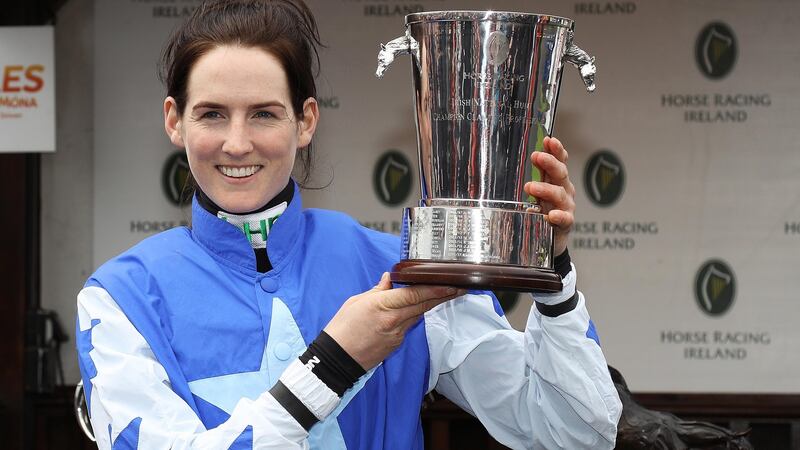 Rachael Blackmore with her conditional jockeys’ title last year. Photograph: Lorraine O’Sullivan/Inpho