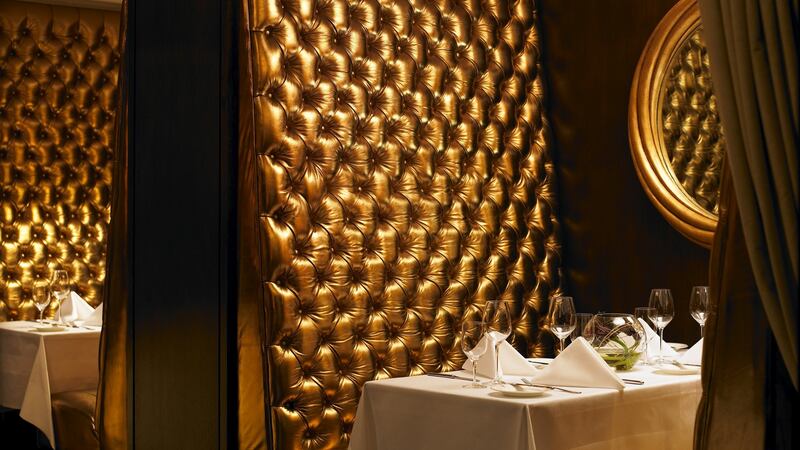Comfortable booths offer a good level of privacy in The Saddle Room at the Shelbourne Hotel