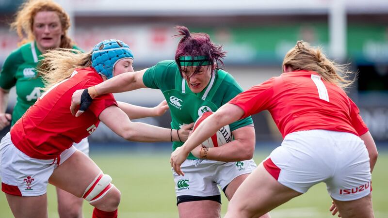 Lindsay Peat in action against Wales on Sunday. Photograph: Morgan Treacy/Inpho
