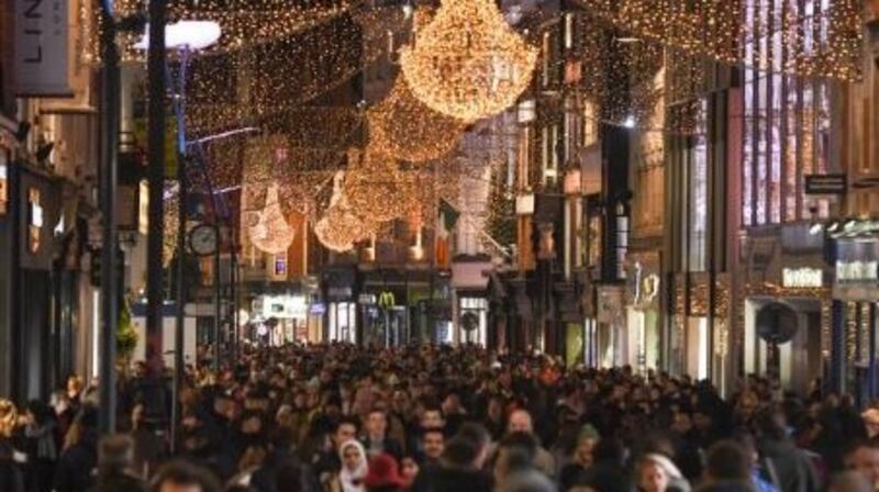 Dublin’s Grafton Street in recent weeks after the Christmas shopping season had gotten into full swing. File photograph: Getty Images