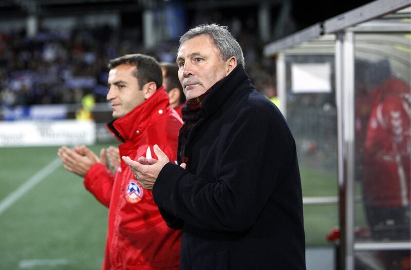 Former Armenia head coach Ian Porterfield pictured during a match against Finland in Helsinki in 2006. Photograph: Tor Wennstrom/AFP via Getty Images 