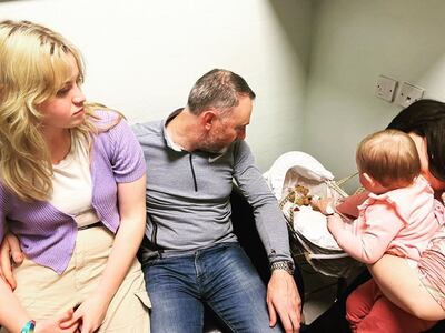 Gill, Cathal, Claudia and Ellarose, with Danny.