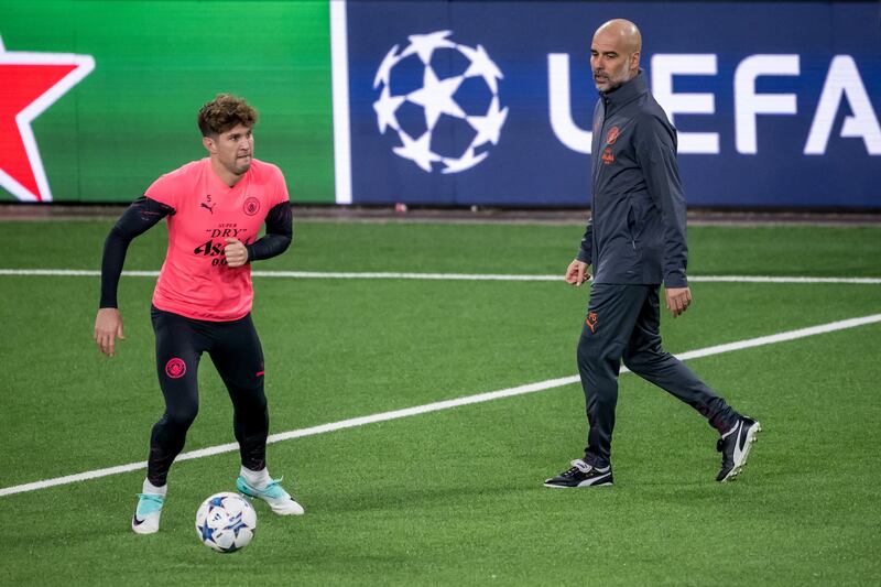 John Stones: has become an important tactical cog in Pep Guardiola's Manchester City system. Photograph: Fabrice Coffrini/AFP/Getty Images 