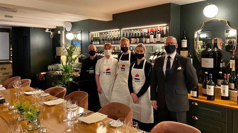 Opening night line-up (left to right): Conor Pope, Marie Claire Digby, Mark Moriarty, Gráinne Mullins and Ed Jolliffe.