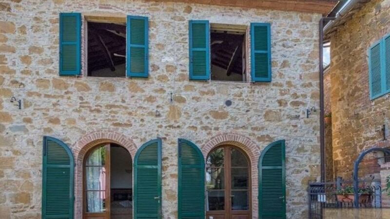 The converted townhouse in Tuscany has two bedrooms.