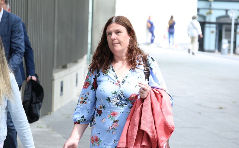 Lorraine Howard, Tina Satchwell's half sister, pictured leaving the Central Criminal Court in Dublin. Photograph: Collins Courts