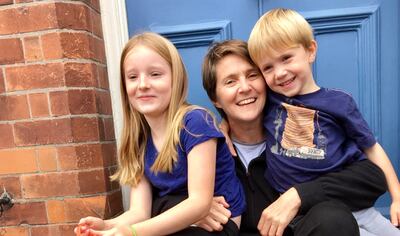 Aoibheann with Willa and Finn.