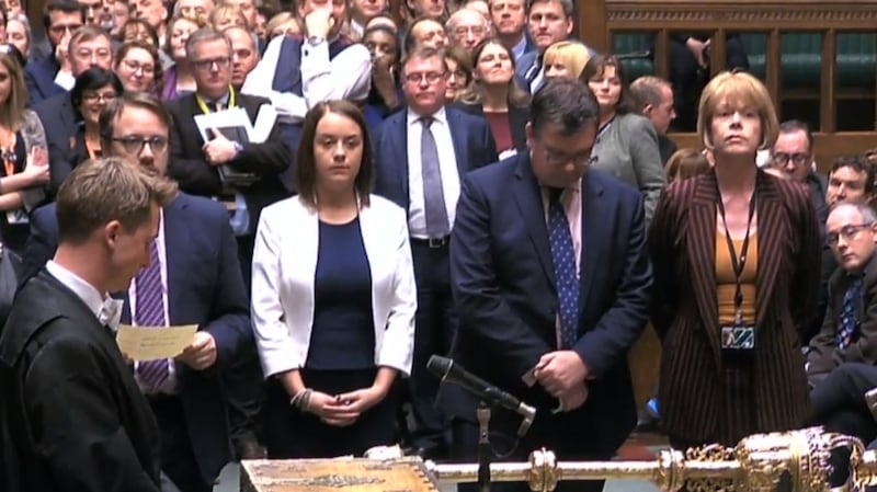 MPs in the House of Commons prepare to announce the result of a vote on whether Theresa May’s government is in contempt of parliament. Photograph: PA Wire