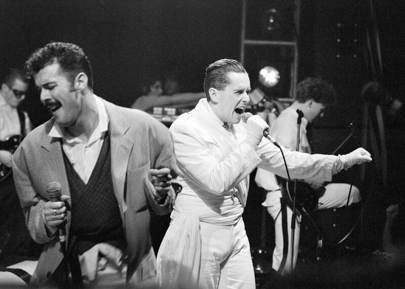 Frankie Goes To Hollywood, performing in Washington during their US tour in 1984. Photograph: Mike Maloney/Mirrorpix/Getty Images