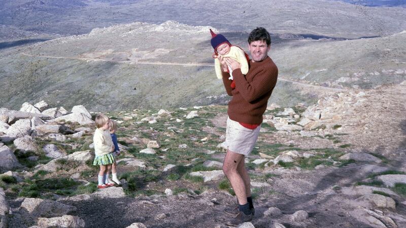 Peter Rice with his children