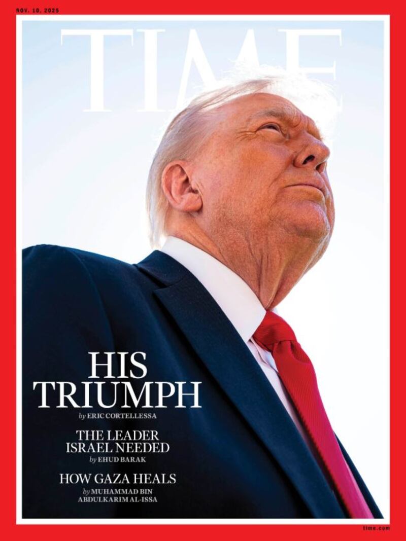 Donald Trump, pictured on the cover of Time magazine