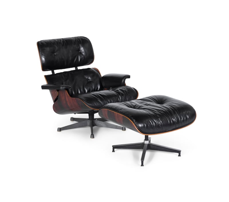 The Eames pieces for sale include  a lounger and ottoman  (€4,000-€6,000) 