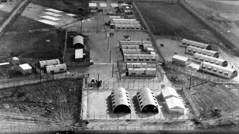 Long Kesh internment camp in  October 1971.   Photograph: PA