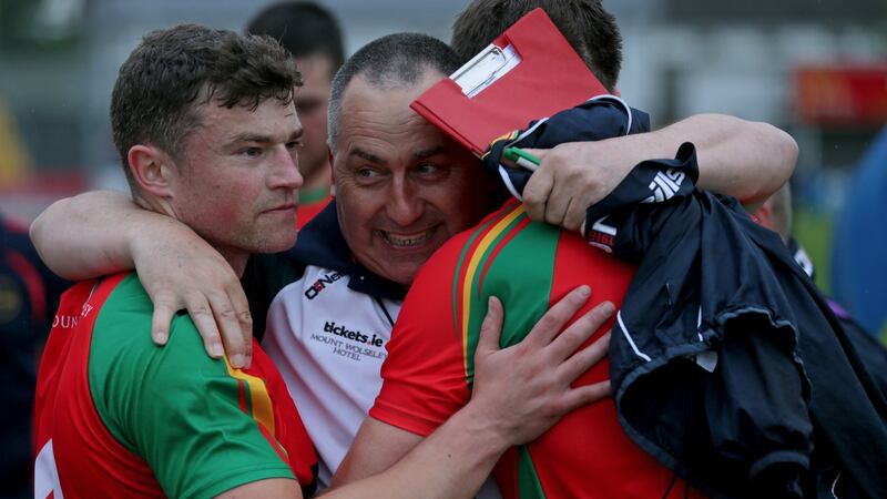Carlow manager  Turlough O’Brien: “The thing about Division Four is, every team fancies their chances of getting out, and believe they can beat the other.” Photograph: Tommy Dickson/Inpho