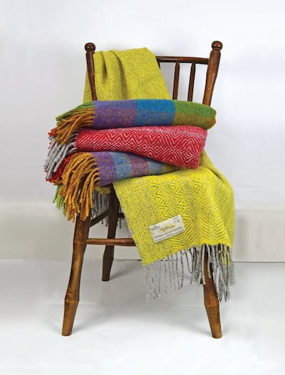 Handwoven throws by Studio Donegal