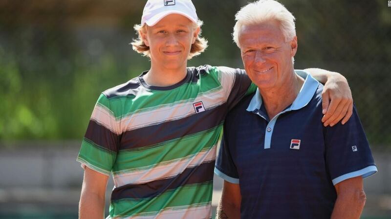 Leo Borg with his father Björn