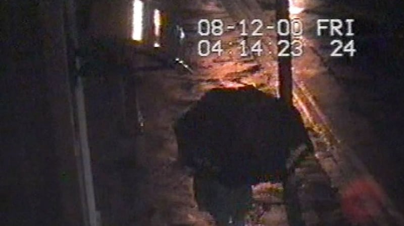 Screen grab of CCTV footage of Trevor Deely who went missing in December 2000