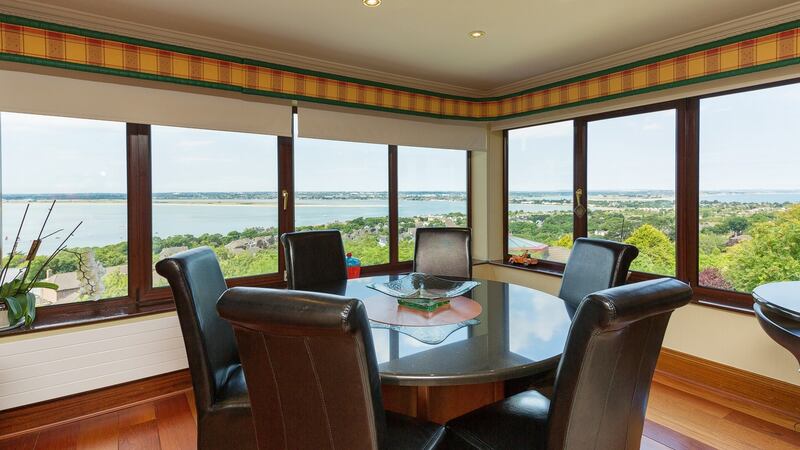 The kitchen-dining area at Bayview House, Carrickbrack Road, Howth, Co Dublin